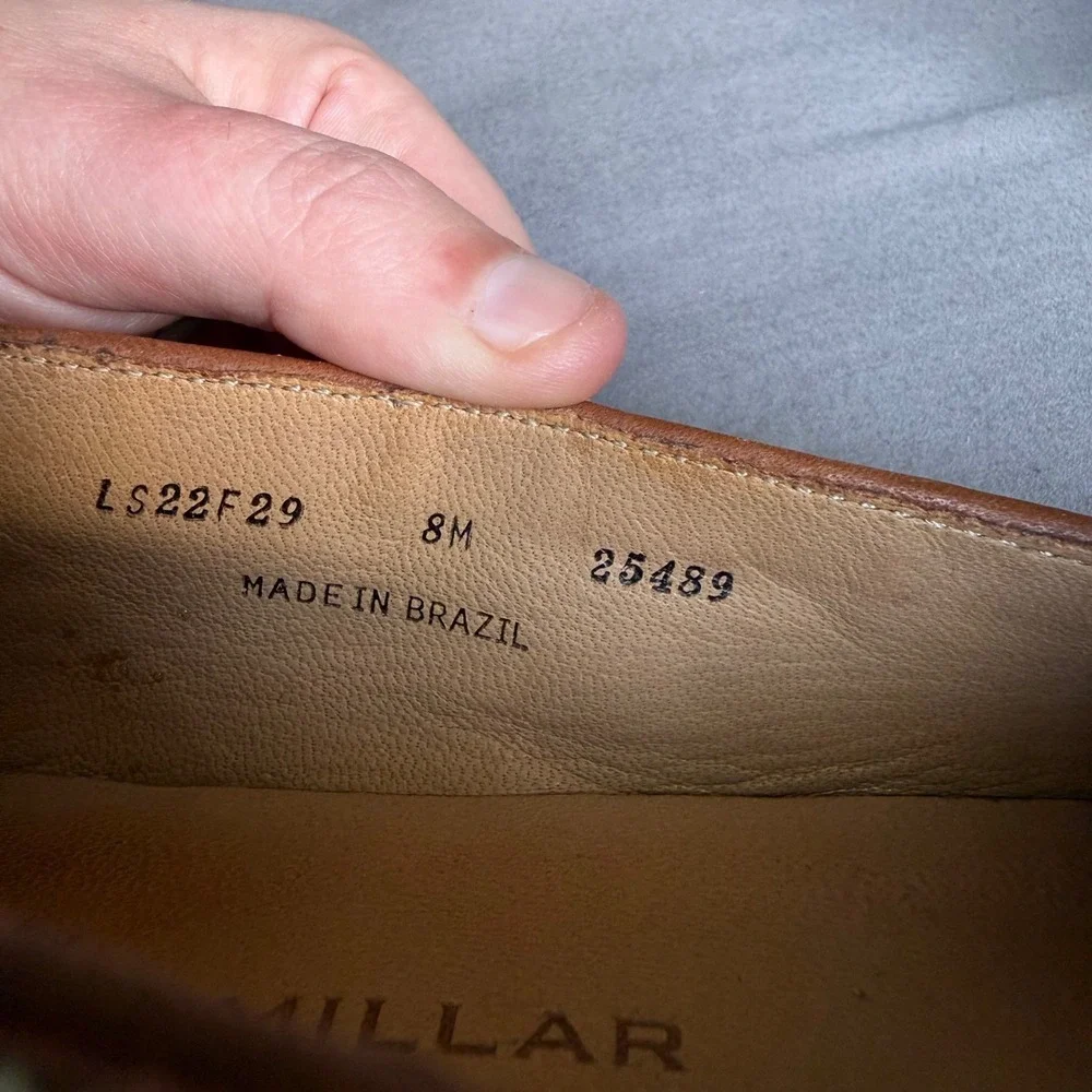 Peter Millar Mens 8M Woven Raffia Leather Loafers Beige Made in Brazil Old Money